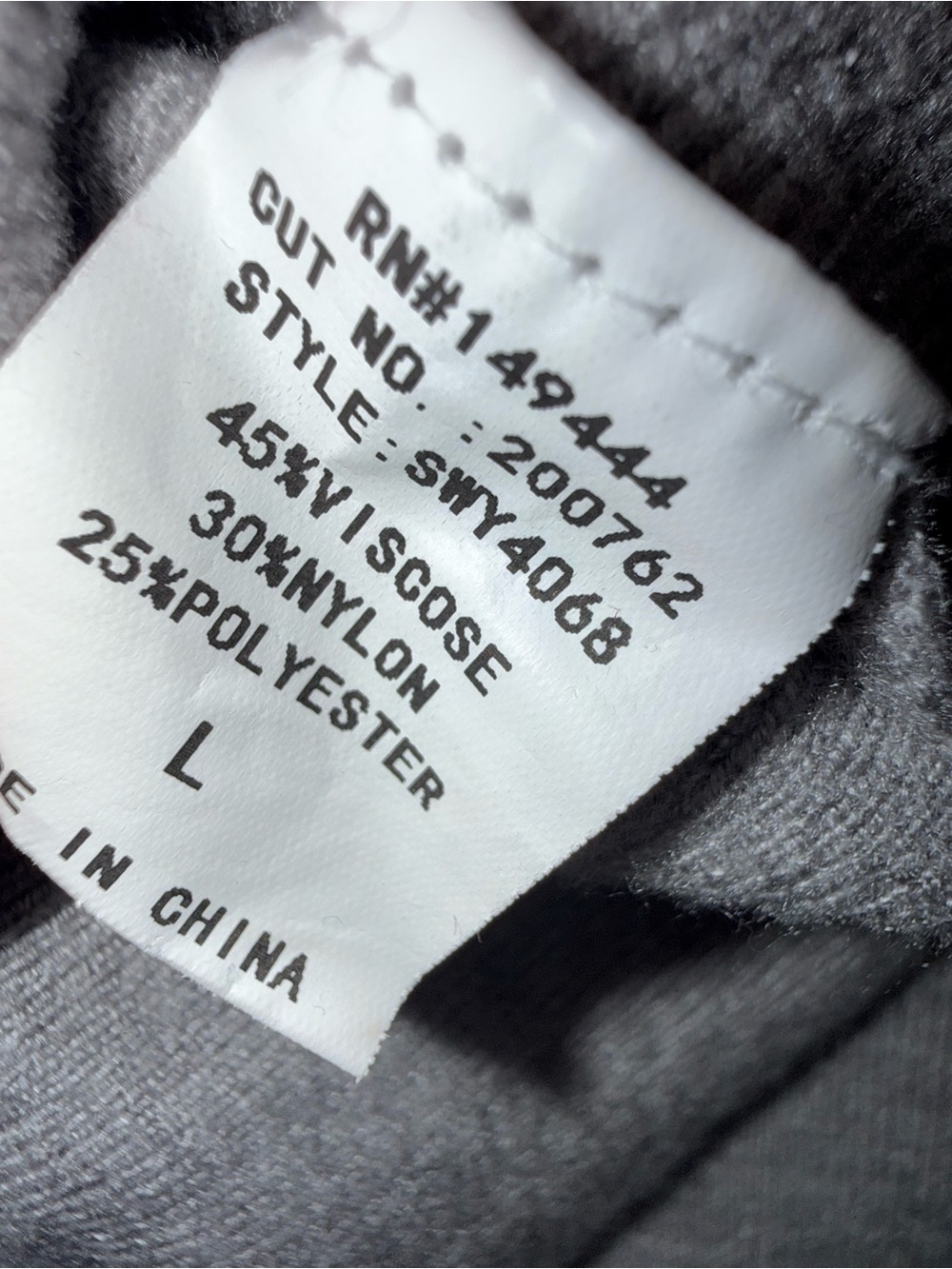 EMBER Women Gray Knit Sweater Beaded Embroidered Dolman Sleeve Size L - Picture 7 of 9